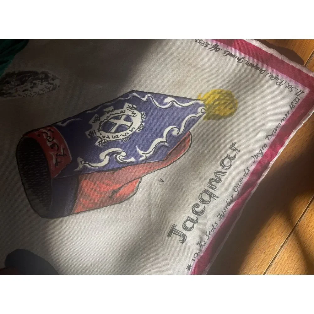 Jacqmar silk scarf headscarf British Royalty military helmets‎